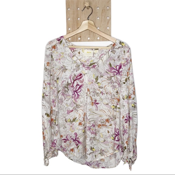 ANTHROPOLOGIE MAEVE PERNILLE TIE-SLEEVE BLOUSE - Picture 5 of 8
